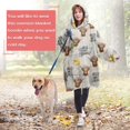 thumbnail image 4 of White Highland Cow Flower Bathtub Pattern Wearable Oversized Blanket,Wearable Blanket Hoodie for Adults,Cozy Hooded Blankets with Super Pockets,Super Warm Fuzzy Pullover for Women & Men, 4 of 6