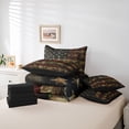 thumbnail image 6 of meiyoeat Camo American Flag 7-Piece King Bedding For Kids,Rustic Wood Print King Bed in a Bag For Boys,Black Reversible, 6 of 7