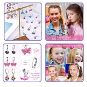 SAYLITA 16 Pairs Girls Hypoallergenic Dangle Hoop Earrings for Girls Earrings Aesthetic Cute Earrings for Teen Kids Earrings Stick on Earrings for Little Girls Hoop Earrings Christmas Birthday Gifts