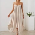 thumbnail image 2 of Afdoent Dresses For Women Summer Casual Dress Fashion Solid Color Sleeveless Loose Backless Maxi Comfortable Flowy Beach Dress Travel Outfits, 2 of 4