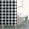 thumbnail image 4 of Black White and Gray Checkerboard Pattern Shower Curtain 36"x72" ,Bathroom Decorative Shower Curtains Set with 12 Hooks,Modern Waterproof Washable Shower Curtain, 4 of 6