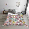 thumbnail image 6 of KLL Skull and Flowers Print Fleece Throw Blanket, Horizontal Fleece Bedding Cute Soft Blankets Comfy Fleece Flannel Plush Home Decor for Couch & Bed -80"x60", 6 of 9