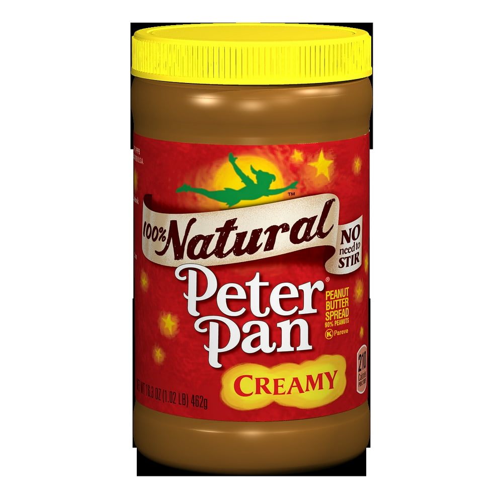 Peter Pan Natural Peanut Butter, Creamy Peanut Butter, 16.3 Oz