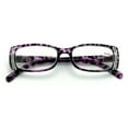 thumbnail image 2 of Women Rectangular Rhinestones Reading Glasses - Female Fashion Leopard Clear Lens Readers Demi Tortoise, 2 of 5