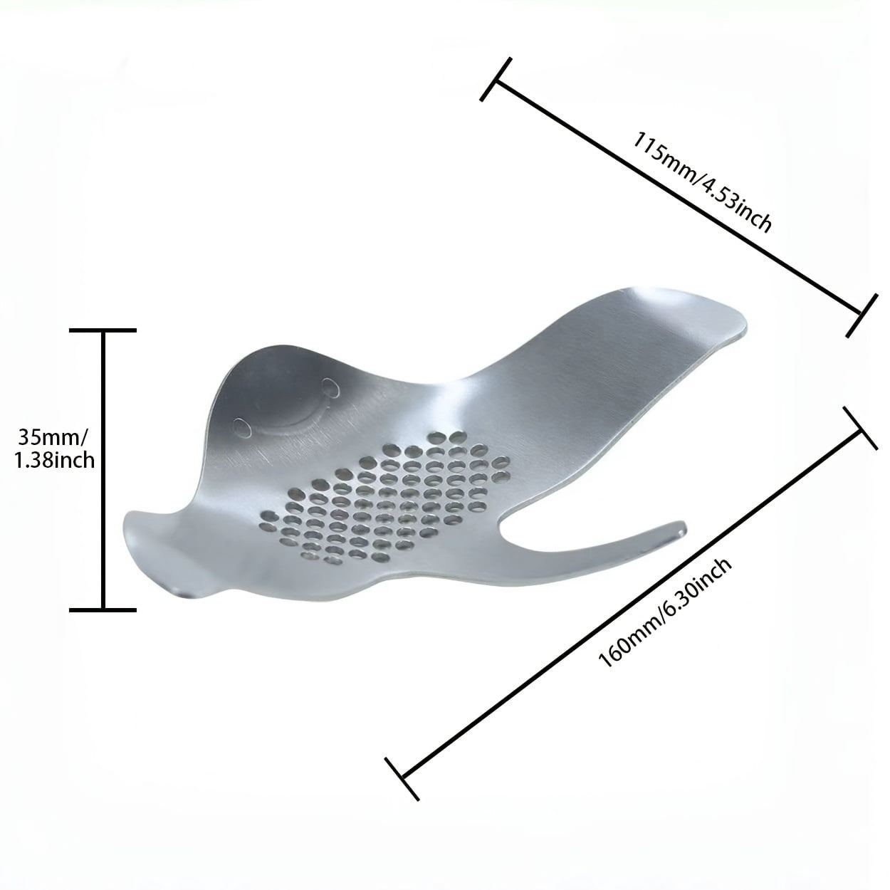 Stainless steel curved garlic press manual garlic pounding artifact creative kitchen garlic grinding tool household gadgets
