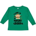 thumbnail image 3 of Inktastic Monkey I Love Hanging out with My Grandpa Boys or Girls Long Sleeve Toddler T-Shirt, 3 of 5