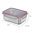 thumbnail image 5 of Metal Meal Prep Containers, Stainless Steel Food Storage Containers, Airtight Bento Lunch Box for Leak-Proof Storage, Dishwasher Freezer Oven Safe Set, 3-Piece, 5 of 5