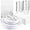 176pcs white and silver, variant on 700PCS Silver Plastic Plates - Silver Plate Set 100Guest - Disposable Dinnerware Sets 100Silver Rim Dinner Plates 100Silver Dessert Plate 100Paper Napkins&Cups&silver Plastic Silverware Set
