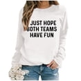 thumbnail image 3 of WEAIXIMIUNG Chandails en Molleton Col Rond Femmes Graphique Plage Noël Oversize Femmes Manches Longues Chandails en Molleton Col Rond Imprimé Lettre Léger Ample Chandails en Molleton Blouse Top, 3 of 5