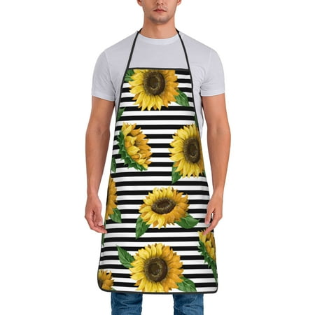 

Kitchen Aprons Sunflowers Apron For Cooking Painting Bbq Grilling Baking