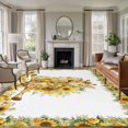 thumbnail image 2 of Area Rug 72×108in, Children's Day Cute Giraffe Floor Carpet Living Room Rug, Farm Sunflowers Non-Slip Welcome Mat Indoor Rugs for Bedroom Dining Room, 2 of 9