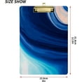 thumbnail image 2 of FMSHPON Blue Marble Abstract Background Clipboard Hardboard Wood Nursing Clip Board and Pull for Standard A4 Letter 13x9 inches, 2 of 7