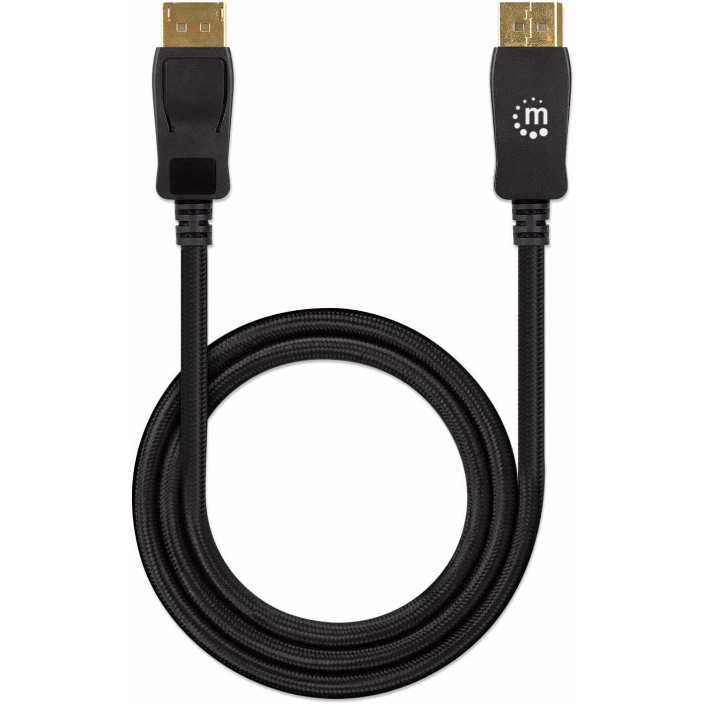 MANHATTAN DisplayPort Adapter Cable - 3ft Braided Design., DisplayPort Male to DisplayPort Male