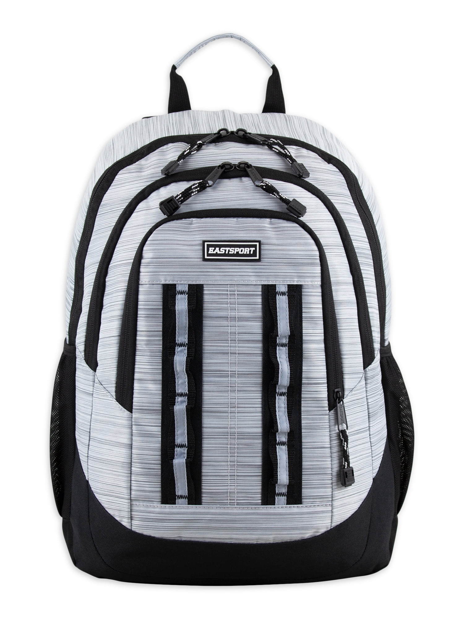 Eastsport Unisex Pinnacle Sport 19" Laptop Backpack, Light Gray Stripe