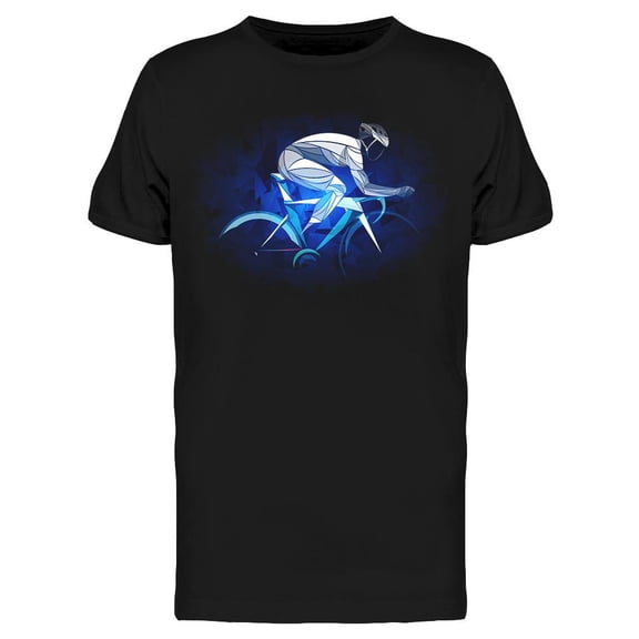 Blue Cyclist T-Shirt Men -Image by Shutterstock, Male Medium