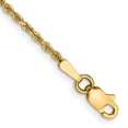 thumbnail image 1 of 14k Yellow Gold 9 Inch 1.5mm Rope Anklet Ankle Bracelet Chain, 1 of 6