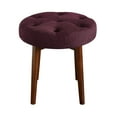 thumbnail image 4 of Elle Decor Penelope Round Tufted Stool in Royal Eggplant, 4 of 7