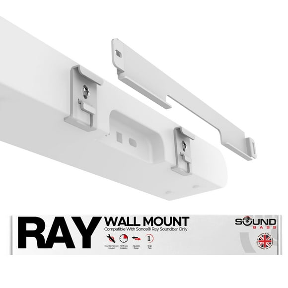 Soporte de barra de sonido Sound Bass para barra de sonido Sonos Ray, blanco