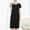Black, variant on Elvqul Fashion Nightgowns for Women Summer Basic Cotton Padded Short Sleeve Loungewear White Under $5 Solid Nightgowns