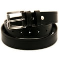 thumbnail image 2 of Made In USA 1 1/4 Black Latigo Leather Belt Saddle Groove Stainless Steel Buckle, 2 of 4
