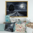 thumbnail image 3 of Designart 'A Full Moon Over Paved Road' Nautical & Coastal Framed Art Print, 3 of 4