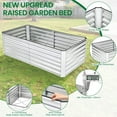 thumbnail image 6 of Raised Garden Bed Kit, Galvanized Planter Raised Garden Boxes Outdoor, Deep Root Raised Planter with Anti-Cutting Strip, Large Metal Raised Garden Bed for Vegetables, Flowers, Herbs, 6 of 18