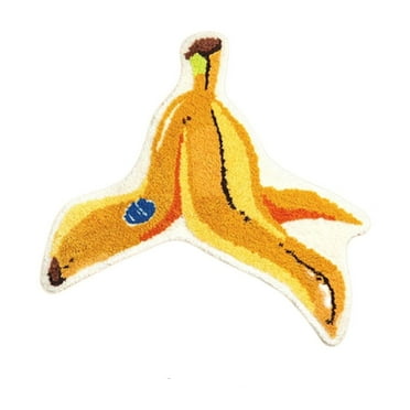 Beautynvta Clearance Banana Pattern Rug, Alien Imitation Non-Slip Printed Carpet, Decorative Rugs for Bedroom Living Room Kitchen Porch Entrance, Yellow
