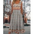 thumbnail image 2 of Vestido largo Medlor Boho con estampado floral sin mangas para mujer, 2 of 6