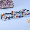 thumbnail image 2 of Nvzi-a Handmade Beaded Bracelet, Suitable for Men and Women, Vintage Handwoven Double Layer Natural Stone Beaded Life Tree Bracelet Adjustable (White), 2 of 2