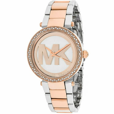 I Samle Anoi Michael Kors Women's Parker Crystal Pave Logo Rose Gold Watch MK6176 -  Walmart.com