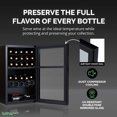 thumbnail image 3 of Luma Shadow Series Wine Cooler Refrigerator 33 Bottle Dual Temperature Zones, Freestanding Mirrored Wine Fridge with Double-Layer Tempered Glass Door & Compressor Cooling, 3 of 15
