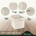 thumbnail image 4 of NEATERIZE 13x13 Large Storage Cubes (Set of 8). Fabric Storage Bins with Dual Handles | Cube Storage Bins for Home & Office | Foldable Cube Baskets for Shelf | Closet Organizers & Storage Box (Beige), 4 of 7
