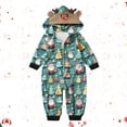thumbnail image 2 of Odeerbi Christmas Onesie Pajamas for Family Holiday Sleep Jumpsuit Long Sleeve Family Christmas Pajamas Matching Sets Infant Fashion Lattice Print Plush Jumpsuit Sleepwear PJs Set Green, 2 of 5