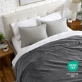 thumbnail image 6 of Bare Home Microplush Fleece Textured Blanket - 300 GSM - Fuzzy Microfleece - Soft & Plush - Twin/Twin XL, Gray, 6 of 8