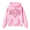 thumbnail image 4 of Girl Hoodies Size 14-16 Girls Long Sleeve Letter Print California Hooded Sweatshirt Oversized Graphic Hoodies Cute Pullovers Tops,Pink,7-8 Years, 4 of 4