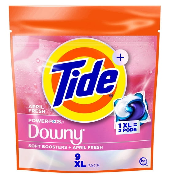 2X - Tide Power PODS Downy April Fresh Laundry Detergent Pacs 9 ct