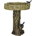 thumbnail image 4 of 24.4” H Fibre Reinforced Concrete Outdoor Garden Bird Bath with Birds, Woodland Tree Trunk Decoration Yard Statue，Pedestal Birdbaths for Outdoors, Garden, Patio, Lawn, Backyard, 4 of 6