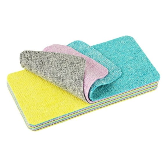 12-Layer Peelable Microfiber Sponge 1 Pack, Ultra Absorbent Reusable Cleaning Pad for Kitchen, Dishes & Household Surfaces, 6.7x2.7 in, Sponge