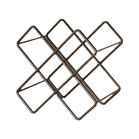 Wine Rack with 'Blessing' Design - Iron Wine Storage Cabinet Accessory, Elegant Home Decor Bottle Tray Display