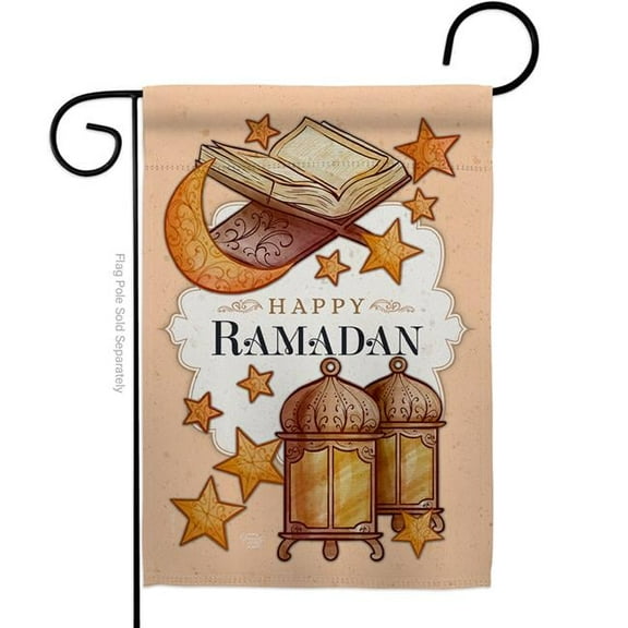 Ornament Collection G192402-BO 13 x 18.5 in. Happy Ramadan Garden Flag with Religious Faith Double-Sided Decorative Vertical House Decoration Banner Yard Gift