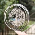 thumbnail image 4 of Wind Spinner for Yard Garden Magical 3D Visual Effect Flowing Wind Chimes Catcher Mirror Reflective Hanging Decor Bird Deterrent, 4 of 5