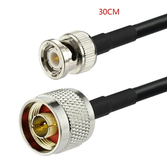 Cable coaxial RF macho N a BNC macho RG58 Cable de antena externa de radioaficionado portátil de 30 cm de baja pérdida kenally EL1429-00