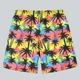thumbnail image 5 of Boys Hawaiian Beach Shorts Summer Trendy Tropical Vacation Swim Trunks Drawstring Quick Dry Casual Holiday Shorts 11T, 5 of 6