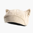 thumbnail image 4 of Fgnfyis Elegant Beret Hat Classic Slouchy Boy Cap Fashionable Headwear for Daily Outfits Face Womens Hats Beige, 4 of 4