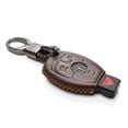 thumbnail image 2 of Vitodeco Leather Keyless Entry Remote Control Smart Key Case Cover with a Key Chain Compatible for Mercedes Benz (Brown), 2 of 5