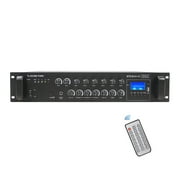 Sound Town 6-Zone 70V/100V Commercial Amplifier and 6 in-Ceiling 6” Installation Speaker System, for Restaurants, Bars, Cafes, Schools, Churches, White