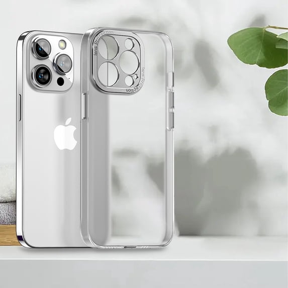 TECH CIRCLE for iPhone 14 pro Case,Shockproof Full Body Camera Protection Soft Edge Bumper Translucent Matte Frosted Hard PC Back Slim Protective Phone Case for iPhone 14 Pro 6.1", Silver