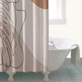 thumbnail image 4 of Brown Boho Line Art Plant Pattern Shower Curtain 84"x72" ,Bathroom Decorative Shower Curtains Set with 12 Hooks,Modern Waterproof Washable Shower Curtain, 4 of 6