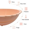 thumbnail image 2 of Silicone Sourdough Starter Kit Silicone Bread Proofing Baskets Bread Proofing Basket Set 9" Round & 10" Oval Bread Baking Supplies Gift for Mother Or Wife Or Bakers, 2 of 9