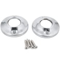 thumbnail image 2 of Flanges for Economy Shower Rod, Exposed Screws, Polished Chrome by Stone Harbor Hardware, 2 of 2